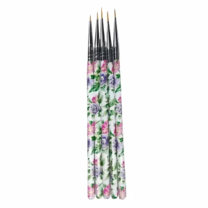 Shills Professional Flower Printed Nail Art Brush Set