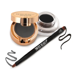 Swiss Beauty 2 in 1 Eyebrow & Gel Eyeliner 01 Black