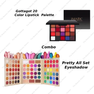 Ucanbe Pretty All Set Eyeshadow And IMAGIC PROfessional Gottagot 20 Color Lipstick Palette Combo