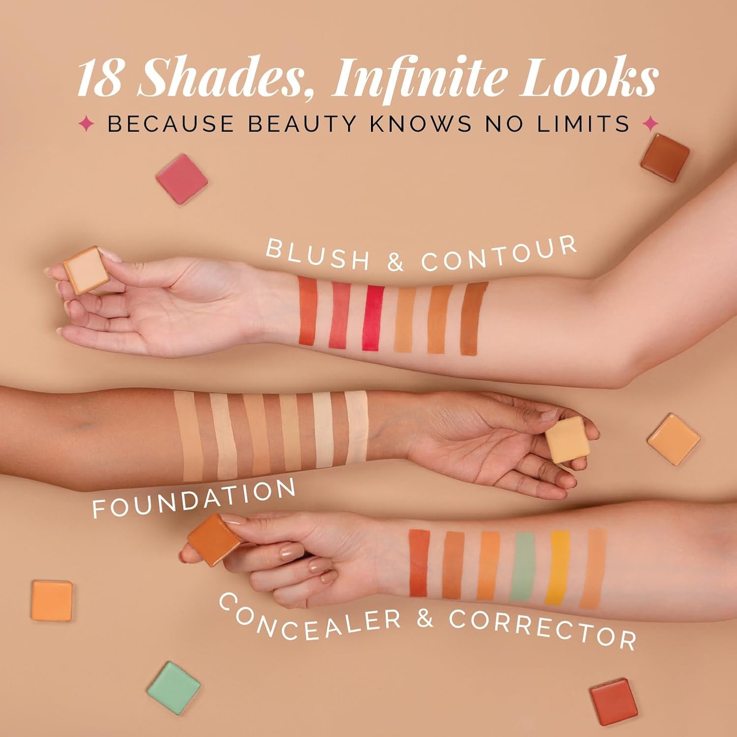 Aflairza One For All Palette - Foundation, Concealer, Blush and Contour - Pink