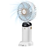 LED Digital Display Fan White