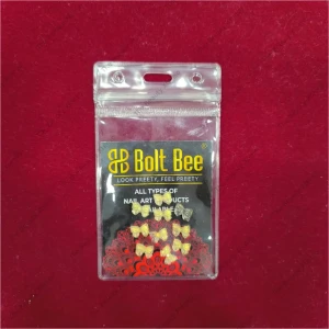 Bolt Bee Nail Art Bow - Golden