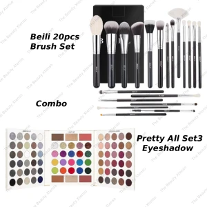 Ucanbe Pretty All Set Eyeshadow Palette 03 And Beili 20 Pcs Professional Brush Set Combo