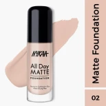 Nykaa All Day Matte Foundation - 02 Vanilla