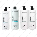 Beauty Garage Keratin Clarifying Shampoo  Step 1 , Smoothing Treatment Step 2 ,Daily Shampoo Step 3 And Conditioner Step 4 Combo