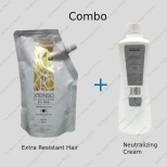 Loreal Professionnel Xtenso Smoothing Cream Extra Resistant Hair And Xtenso Neutralizing Straightening Cream 1000ml Combo