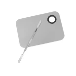 Stainless Steel Makeup Mixing Palette With Spatula