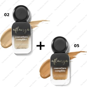 Aflairza Liquid Foundation 02 Light And 05 Deep Combo
