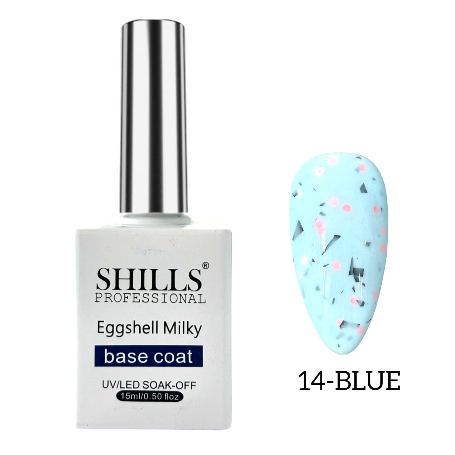 Shills Professional Eggshell Milky Base Coat - 14 Blue