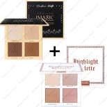 IMAGIC PROfessional Four Color Contour And Four Color Highlighter Palette Combo