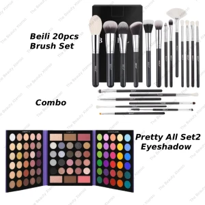 Ucanbe Pretty All Set Eyeshadow Palette 02 And Beili 20 Pcs Professional Brush Set Combo