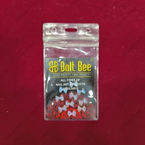 Bolt Bee Nail Art Bow - Blue