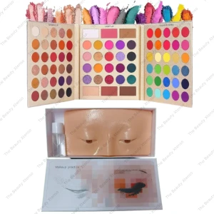 Ucanbe Pretty All Set Eyeshadow Palette And Makeup Practice Eye Makeup Dummy Combo