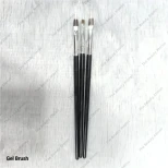 Nail Gel Brush 3pc Set Black