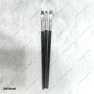 Nail Gel Brush 3pc Set Black