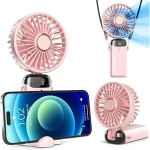 LED Digital Display Fan Pink