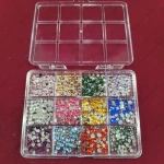 Nail Art Diamond Shape Colourful Stone - Set Of 12