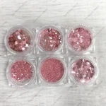 Nail Art Glitter 6 In 1 - Pink