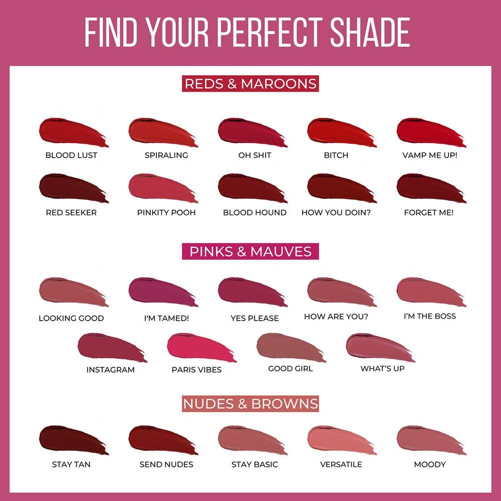 Insight 24hrs Non Transfer Matte Lipstick - Bitch 02