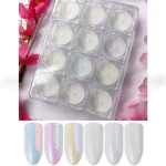 Bolt Bee Nail Art Holographic White Glitter - Set Of 12