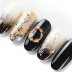 Bolt Bee Nail Foil Paper Golden And Silver 12Pc Set